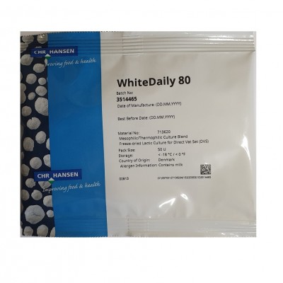 Мезофильно-термофильная закваска WhiteDaily 80 Хансен, 50U